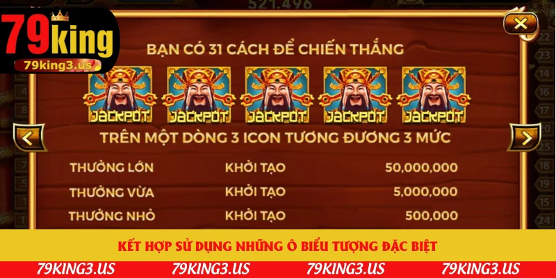 Kết hợp sử dụng những ô biểu tượng đặc biệt